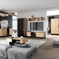 Mensola 145x24h cm rovere nero Alabaster