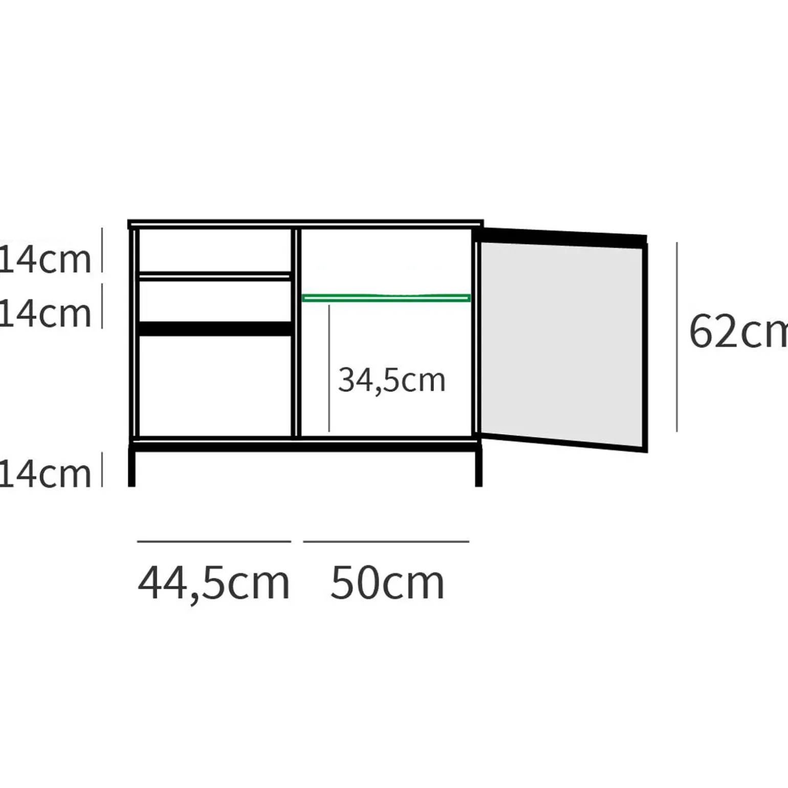 Mobile bagno a terra 100cm con lavabo 1 anta 1 cassetto rovere bianco Jasmund