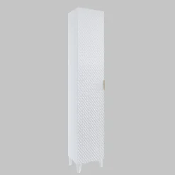 Mobile bagno a terra 61cm con colonna bianco frontali decorati Konny