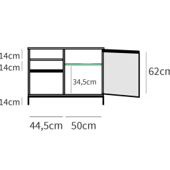 Mobile bagno a terra 100cm con lavabo e colonna 3 ante 1 cassetto rovere bianco Jasmund