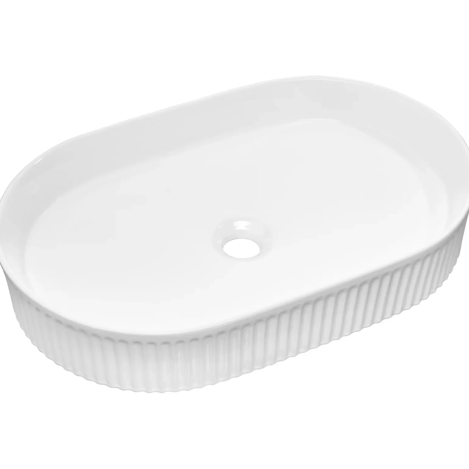 Mobile bagno sospeso cannettato 100cm con lavabo e colonna bianco rovere Cleany