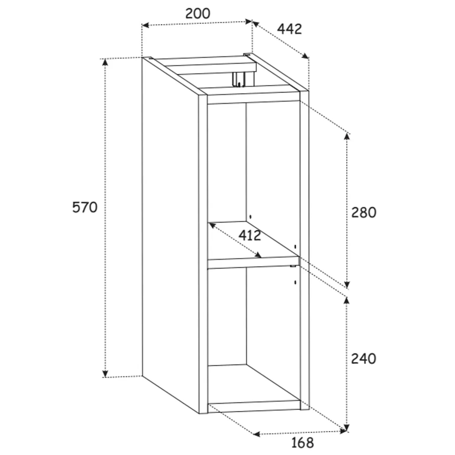 Mobile bagno sospeso cannettato 120cm 4 ante e 2 vani bianco rovere Cleany
