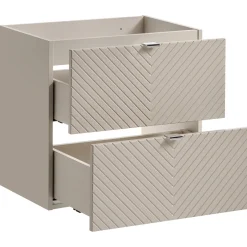 Mobile bagno sospeso 160cm 4 cassetti e portabiancheria beige cashmere Neutry