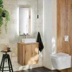Mobile bagno sospeso 50cm 2 ante rovere Rovery