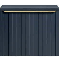 Mobile bagno sospeso 60cm 1 cassettone e 1 cassetto attrezzato cannettato blu Deep