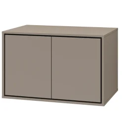 Mobile bagno sospeso 78cm 2 ante tortora nero Linda