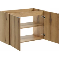 Mobile bagno sospeso 80cm 2 ante con lavabo rovere Rovery