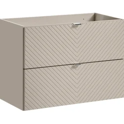 Mobile bagno sospeso 80cm 2 cassetti beige cashmere Neutry