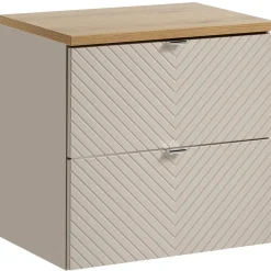 Mobile bagno sospeso 60cm 2 cassetti beige cashmere Neutry