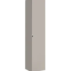 Mobile bagno sospeso 60cm con lavabo, mobile specchio, colonna e vani grigio quercia Serif