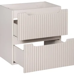 Mobile bagno sospeso 140cm cannettato 4 cassetti beige rovere Cleany