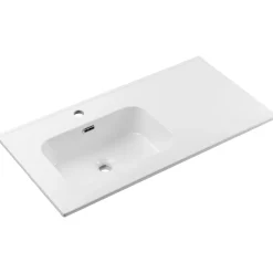 Mobile bagno sospeso 120cm con lavabo da incasso beige rovere Swim