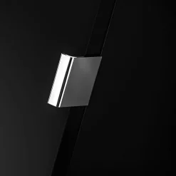 Mobile bagno sospeso 120cm con 2 lavabi, specchio e colonna nero Serif