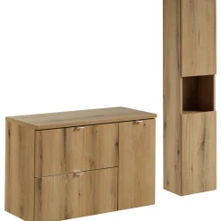 Mobile bagno sospeso 60cm con colonna rovere Rovery