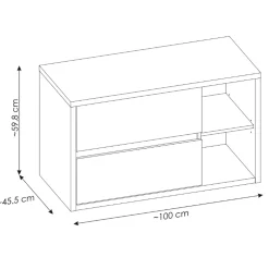 Mobile bagno sospeso 100cm con lavabo, mobile specchio e colonna rovere antracite Veny