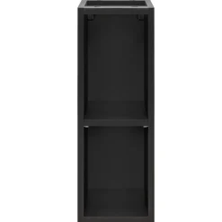 Mobile bagno sospeso 80cm cm con lavabo, specchio, colonna e cubotti quercia antracite Limpid