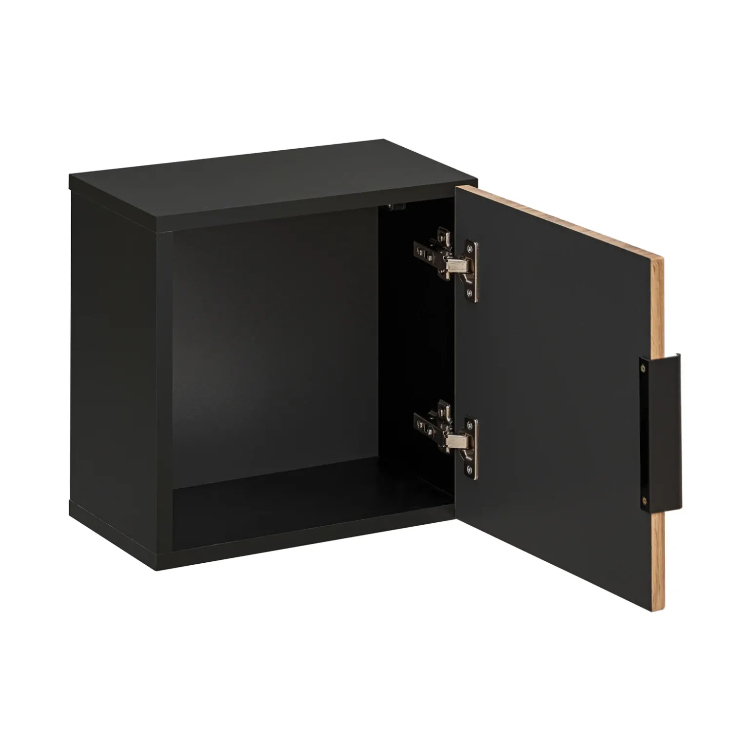Mobile bagno sospeso 100cm cm con lavabo, specchio, colonna e cubotti quercia antracite Limpid
