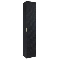 Mobile bagno sospeso 61cm con colonna nero frontali decorati Konny