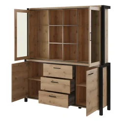 Mobile credenza alta 180x200h cm quercia nero opaco Neive
