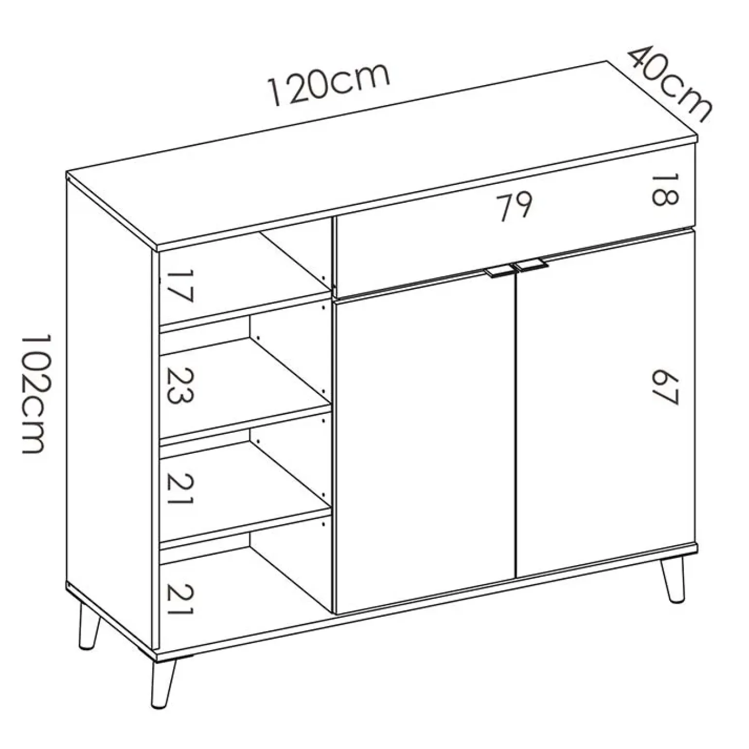 Mobile cucina 120x102h cm bianco opaco rovere da cucina moderno Penny