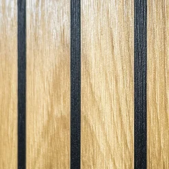 Mobile ingresso 120x203h cm con specchio rovere antracite stampa a righe San Francisco Gihome®