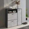 Mobile ingresso 92x94h cm con scarpiera grafite cemento Mars