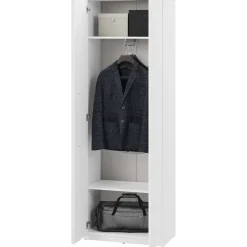 Mobile ingresso 300x200h cm con specchio appendiabiti armadio bianco Accent