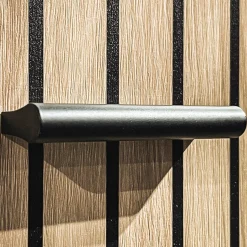 Mobile ingresso 90x203h cm moderno rovere antracite stampa a righe Arizona Gihome®
