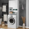 Mobile lavatrice  65x191h cm 2 ante con ripiani bianco Maldive