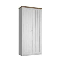 Mobile multiuso 90x198h cm 2 ante bianco frassinato rovere Provenza