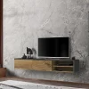 Mobile porta TV sospeso 180x30h cm rovere antico antracite Botticelli