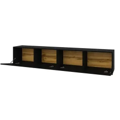 Mobile porta TV sospeso 180x35h cm nero Fusion