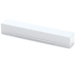Mobile porta TV sospeso 210x33h cm 1 anta vasistas soggiorno bianco lucido Sunset