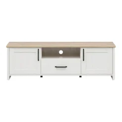 Mobile porta TV 160x51h cm 2 ante 1 cassetto bianco frassinato rovere Lars