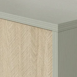 Mobile porta TV 158x52h cm 3 ante verde salvia rovere Myrta