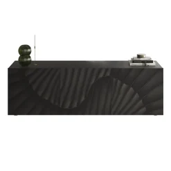Mobile porta TV 181x69h cm 3 ante serigrafate moderno antracite Grafea