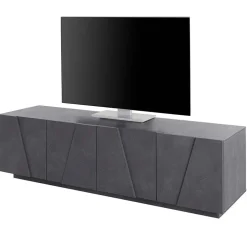Mobile porta TV 163x46h cm 4 ante ossido Zenzero Gihome®