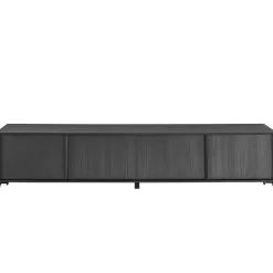 Mobile porta TV 205x48h cm 4 ante nero frassinato Tosca