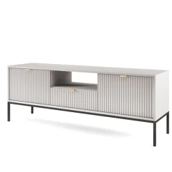 Mobile porta TV 154x56h cm 2 ante moderno soggiorno grigio Alisa