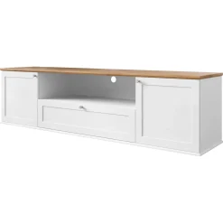 Mobile porta TV 182x48h cm 2 ante bianco rovere Relaxio