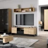 Mobile porta TV 163x54h cm 2 ante 1 cassetto 1 vano a giorno rovere nero Alabaster