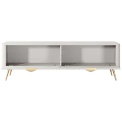 Mobile porta TV 163x51h cm 2 ante beige cannettato Ramis