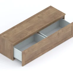 Mobile porta TV 138x40h cm 1 cassettone con telaio rovere scuro Sunset
