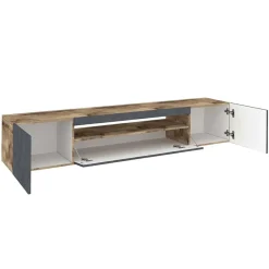 Mobile porta TV 200x37h cm  antracite pero Light Big Gihome®