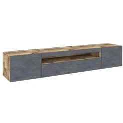 Mobile porta TV 200x37h cm  antracite pero Light Big Gihome®