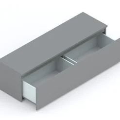 Mobile porta TV 138x40h cm con cassettone grigio scuro Sunset
