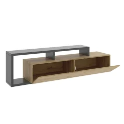 Mobile porta TV 165x47h cm legno rovere grafite Morientes