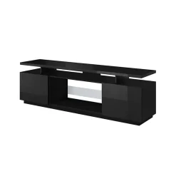 Mobile porta TV 180x56h cm nero lucido Blackburn