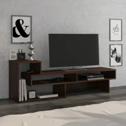Mobile porta TV 146x49h cm soggiorno rovere scuro Helen