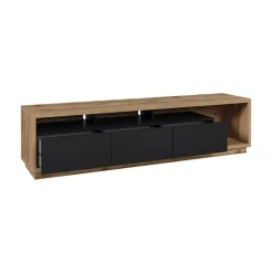 Mobile porta TV 200x50h cm soggiorno rovere nero Favorita